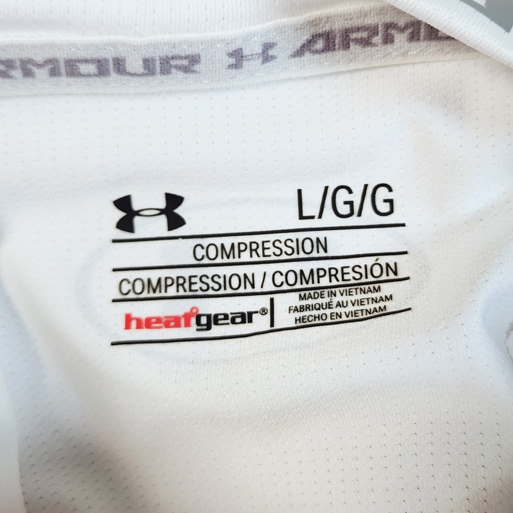 Under Armour Padded Shirt Mens Large White McDavid HEX Compression HeatGear - Picture 3 of 9